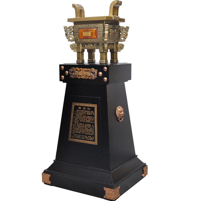 落地鼎摆件大型工艺品店铺公司开业送礼办公室学校庆典礼纪念礼品