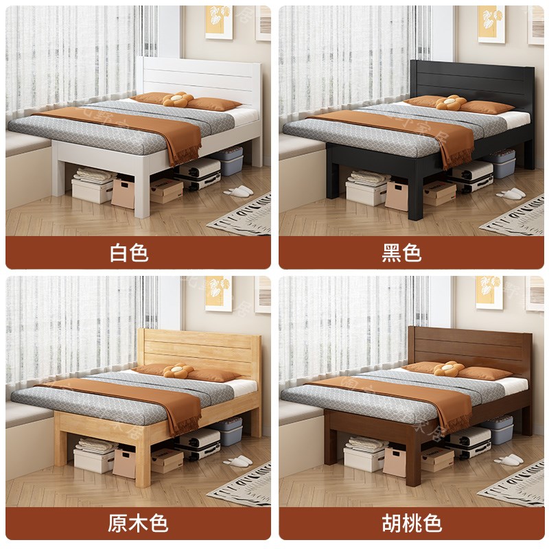 实木排骨架床架薄床头床飘窗一半床高脚飘窗拼接床定制床任意尺寸