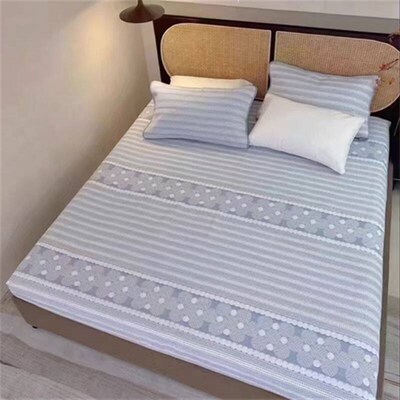 定制六层全棉纱布床盖a类母婴级榻榻米新床单四季多尺寸双面布料