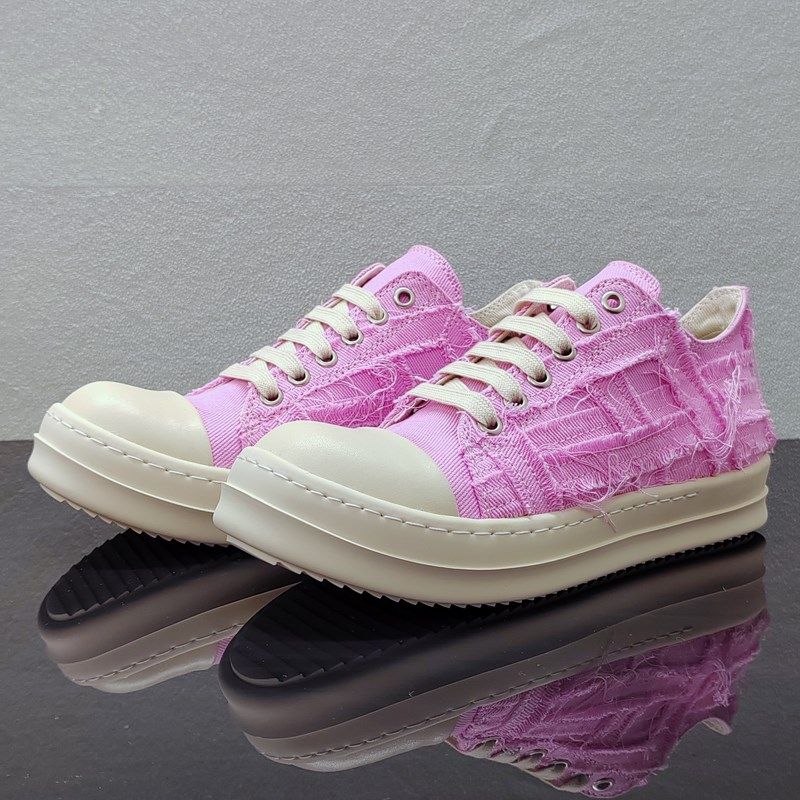 ro低帮鞋男增高厚底四季休闲帆布板鞋女流苏网红个性乞丐细带单鞋