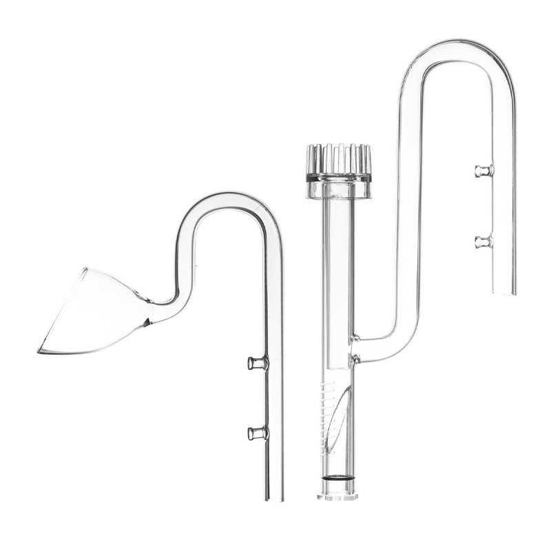 玻璃进出水管除油膜器喇叭口出水管鱼缸玻璃进出水口除油膜进水口