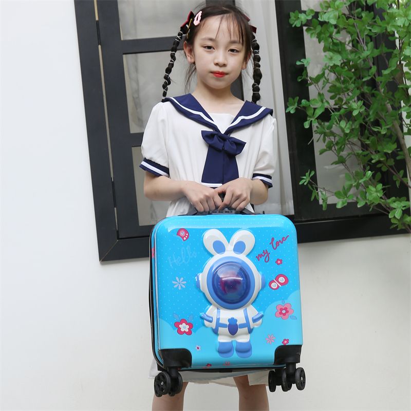 卡通儿童拉杆箱18寸万向轮静音学生行李箱大容量可爱动物款登机箱