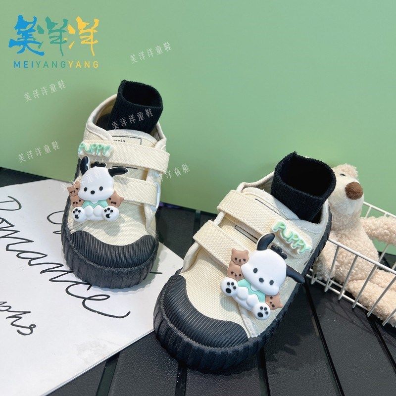 儿童帆布鞋男童软底宝宝鞋子春秋款1-2-4岁3小童布鞋幼儿园室内鞋