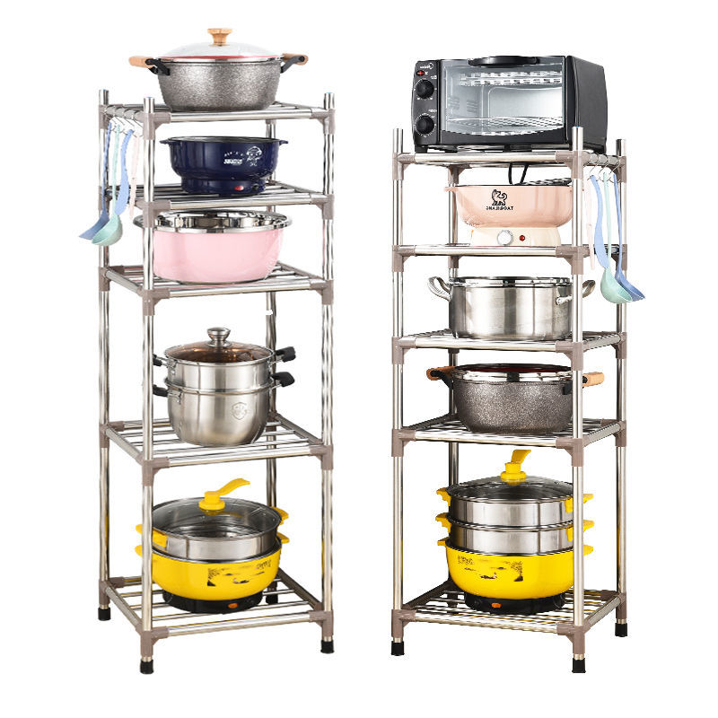 加厚不锈钢洗脸盆架子卫生间免打孔落地式浴室厨房盆子收纳置物架