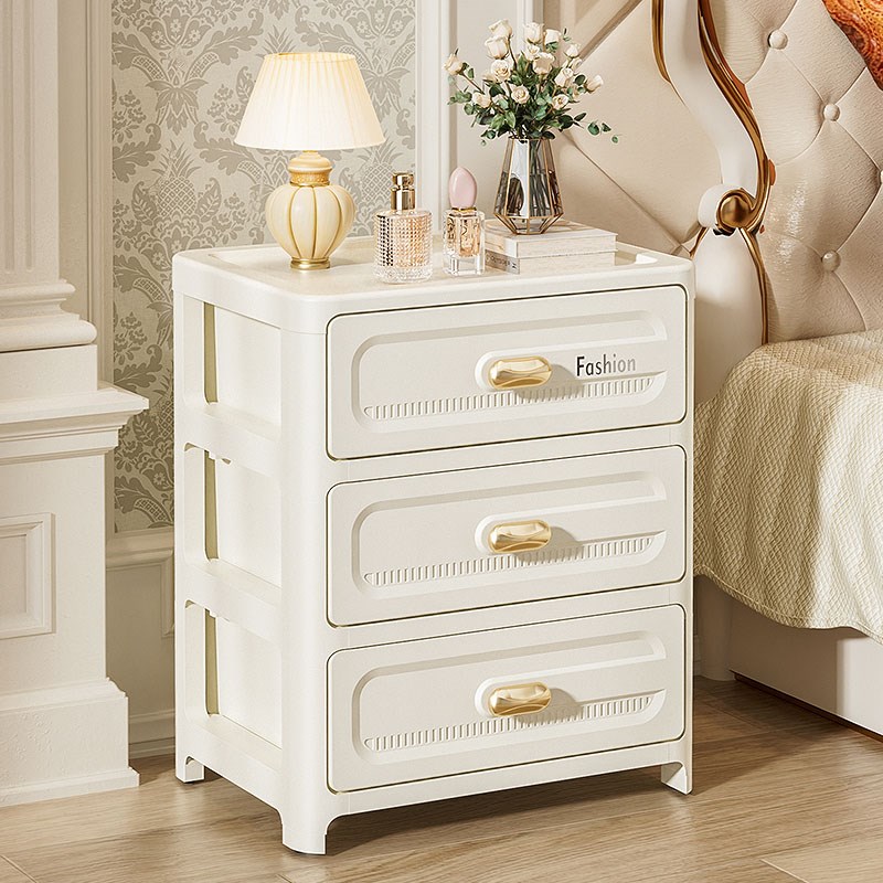 抽屉式文件收纳柜办公室桌面多层A4储物盒学生桌底下文具夹缝架子