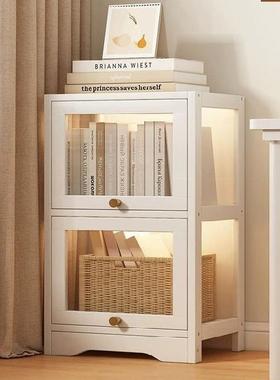 书架物落地置墙架亚克力书UBW柜家用客厅边柜子储物柜柜立极窄夹