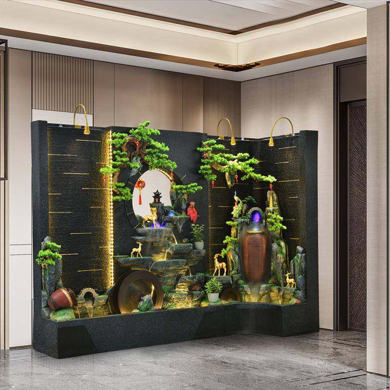 LYN简约水墙隔屏幕流风客厅玄关别墅庭院办公室假山喷泉水景观断,家居饰品,流水摆件,淘宝优惠券,粉丝福利购,淘宝优惠卷