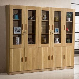 易205A 办公橱柜子置物架储书自物 带玻璃门书柜简书架由组合板式