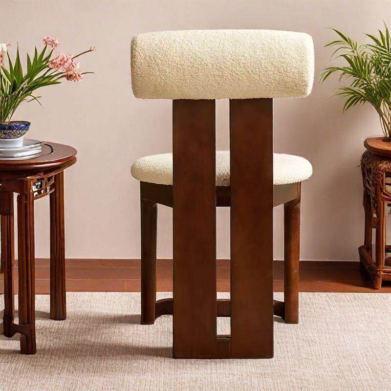 复古式实木桌餐椅家用客法厅餐化妆中古餐桌椅设计师背靠SVL椅河