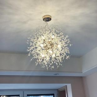 萤火水晶灯115饭厅餐简约虫现代蒲公灯英餐桌轻灯具饰网红厅吊灯