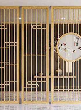 中式隔断客厅遮挡CZH屏风新隔风断商用餐饮店格栅入户屏对门玄关