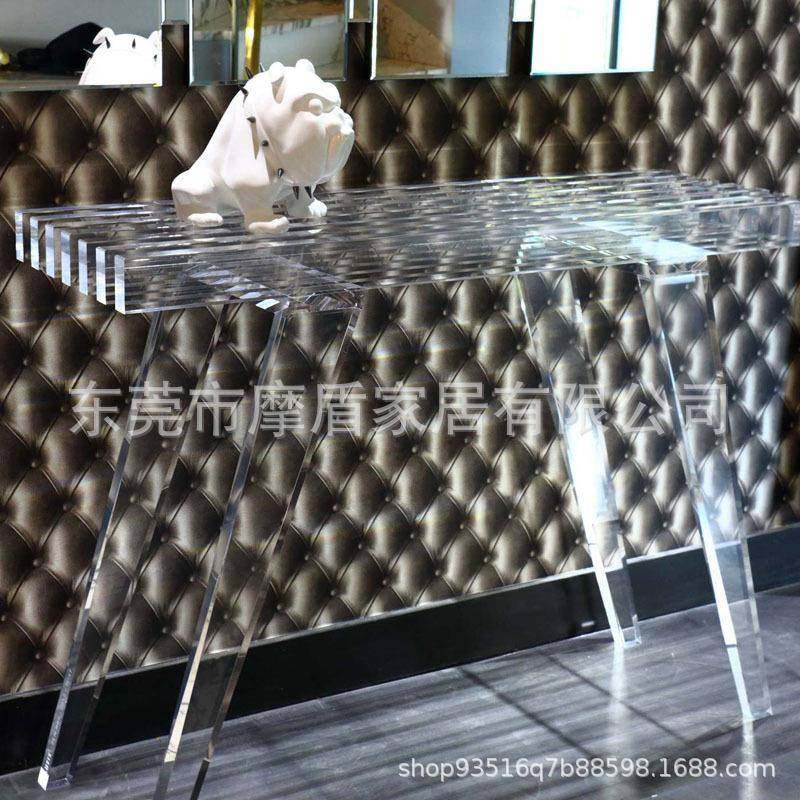 简约现入代透明亚力玄关设计师户厅隔断置物架窄墙走659廊玄门克