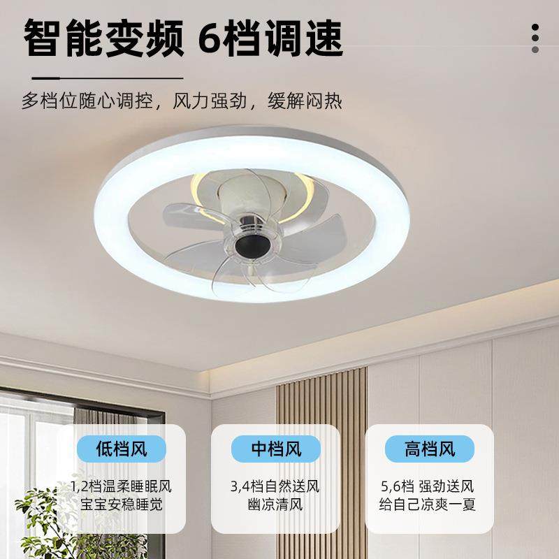 新家用客厅餐厅风扇全风护眼吸顶灯led智能扇多功能谱正光244在畅