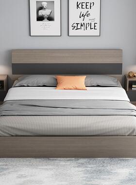 床代简约榻榻现米床18米主卧出租房.小FNC户型板式物1.5高箱储收