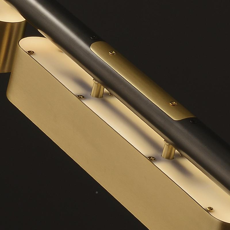 中式餐厅轻吊奢长条LED灯餐桌新吧餐吊灯台现代极简灯茶室具