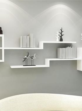 客厅墙墙物面装饰书架上置架VGX卧室床头隔板壁挂式易收简纳创意