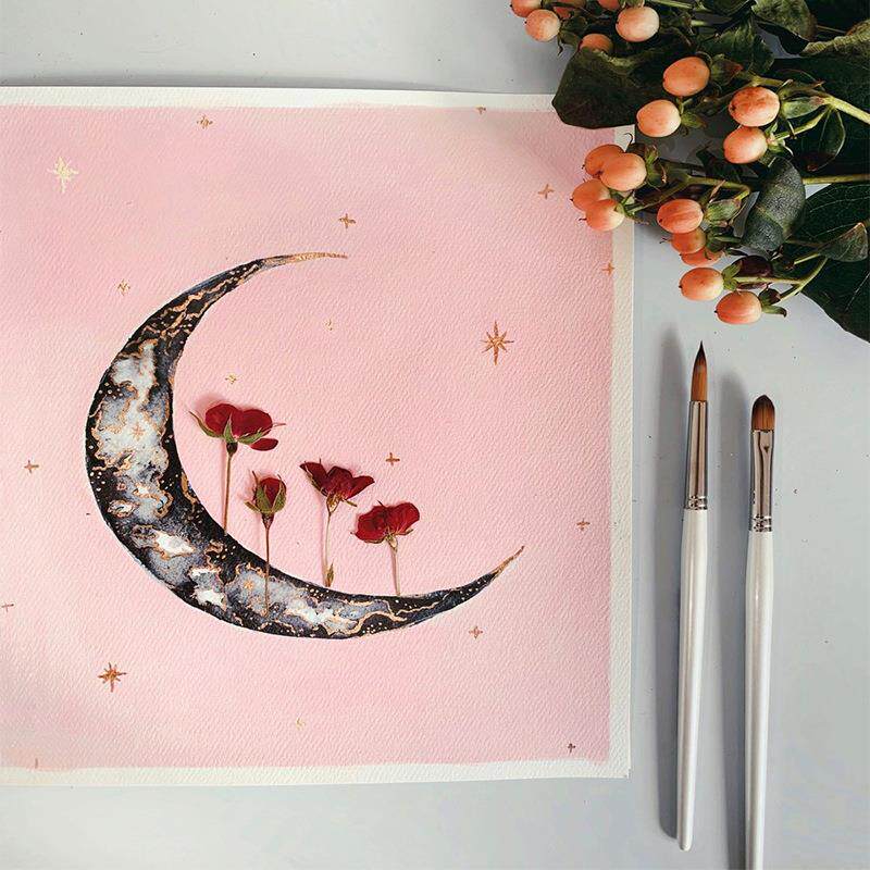 德国库记忆点系列专业MemTipP性高笔尖油画水姆粉画丙弹烯画笔刷