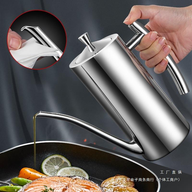 德国304不锈油壶式家用厨房油钢罐壸装酱油F96MS9S7瓶欧防漏调料