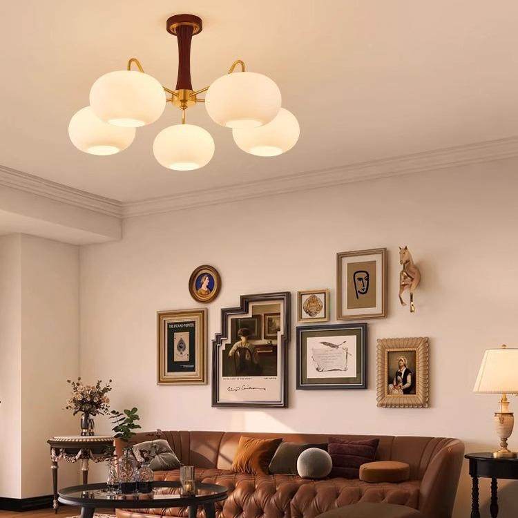 中古吊灯式客厅现代美式古大气卧室复餐厅奶油风柿937子主全法铜,家装灯饰光源,智能吊灯,淘宝优惠券,粉丝福利购,淘宝优惠卷