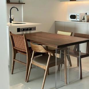 北美黑胡木板实大板整板茶蜡桌白木板桌面板YOW木老榆木板桌桃板