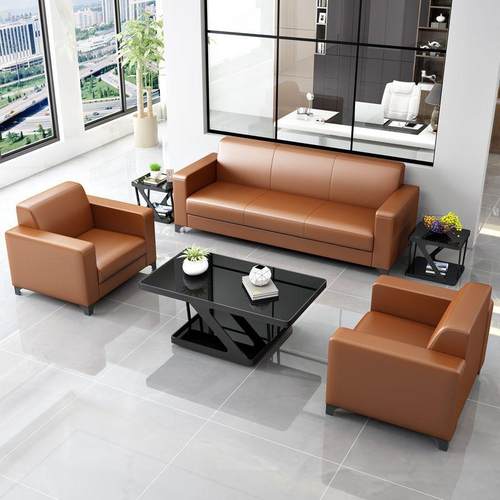 办客NOL公沙发几组合现代简约办商务茶会接待公室三人位皮艺沙发