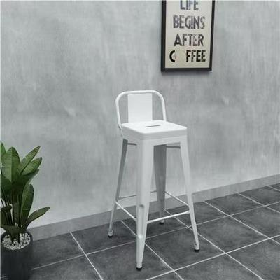 吧台高脚铁艺吧台酒椅子现代约凳子铁艺餐椅家吧用加厚靠背高脚简