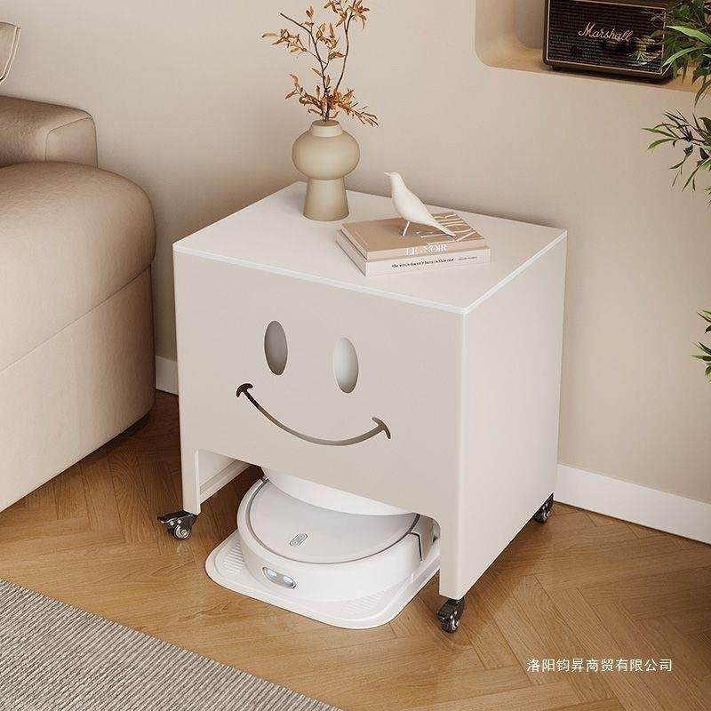 无品牌/扫地机上遮方置架带轮扫地机器子人基站挡柜隐藏收纳柜物