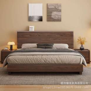 榫卯结构全实木床榻榻米床架1米5单人床180x200带床垫齐边储物床