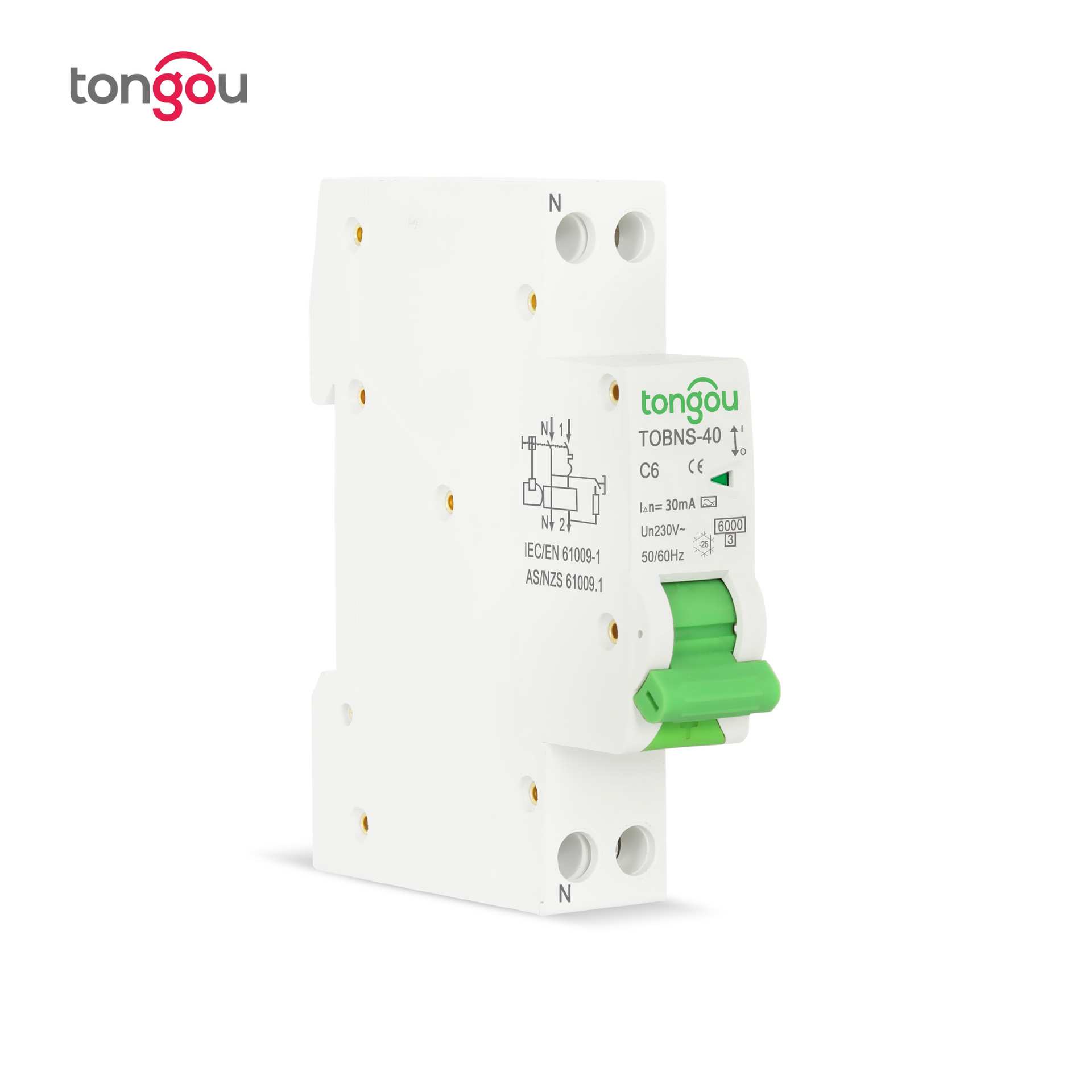 A型漏电保护器空气开关断路器1P+N剩余电流动作断路器40A跨境RCBO