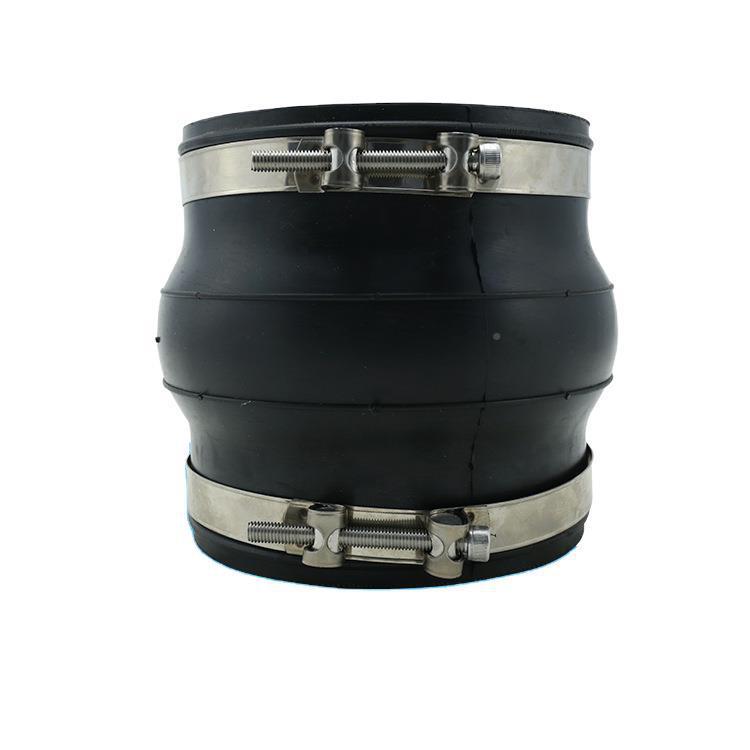 不橡锈钢连卡式柔性胶软接头箍卡箍接可曲挠橡胶软连KKT接胶管接