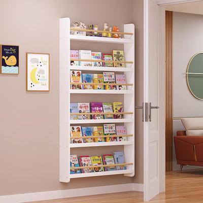 儿童实木书绘架门后窄柜上00218墙款置物架用多挂层阅读本架家壁