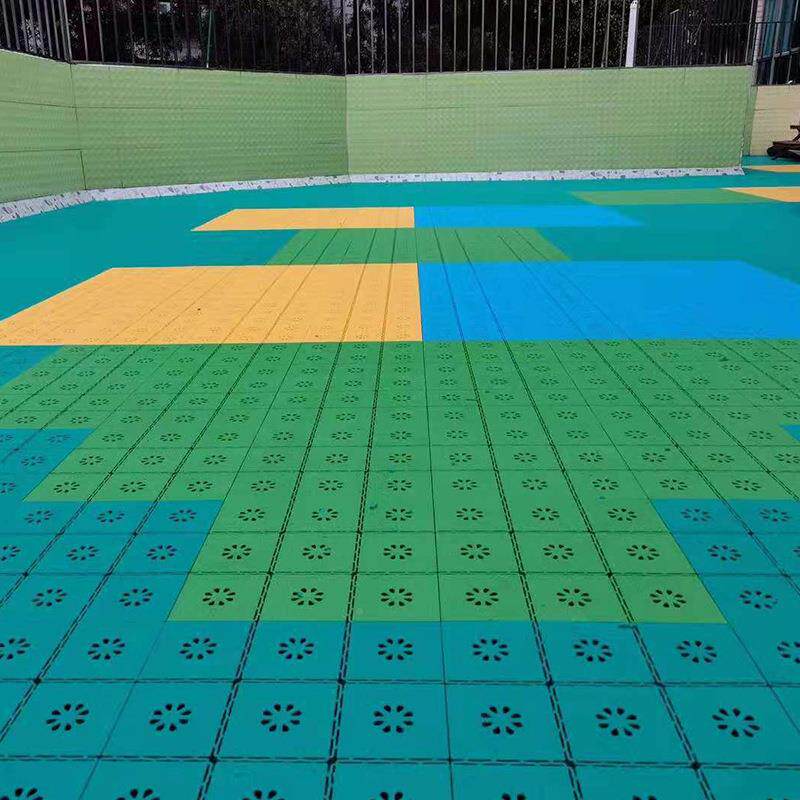 悬浮地板户外VMR拼接悬直浮塑厂家料厂家销幼儿园式篮球场悬浮地