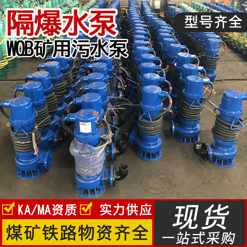 WQB隔爆型潜污水泵高扬程小型潜水排污泵矿用隔爆型潜污水电泵