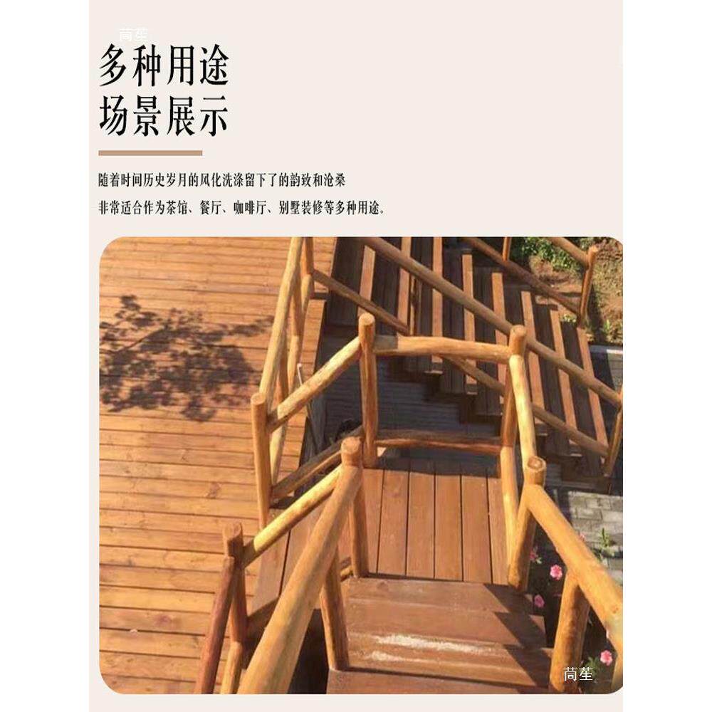 老NGR宿榆木木柱子风化防木腐木实木圆柱民原隔断屏风立柱老旧头