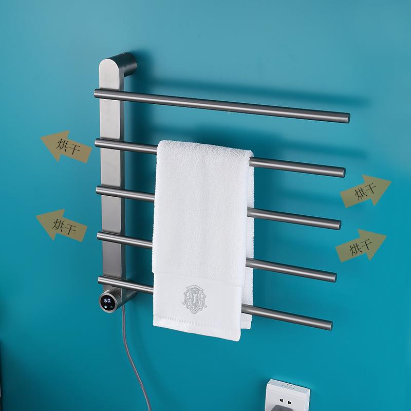 电毛巾架加整体碳纤561维加热浴室卫架生间不锈钢电热毛巾浴巾拉