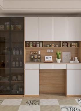 3入Y定LMM制镶桌餐收餐边柜一体靠墙纳柜茶水酒柜歺边储物柜客厅