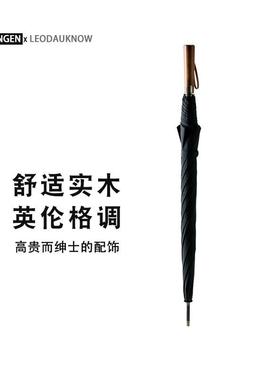 xyt120雨cm加大号男中TRM式复古实雨木商务全自动加伞粗防风长直