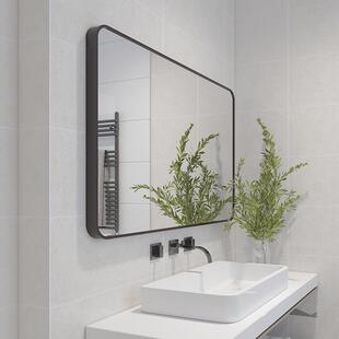 浴室镜子贴墙粘洗漱台免2815YSJ打孔厕所生间卫妆洗手壁挂梳自化