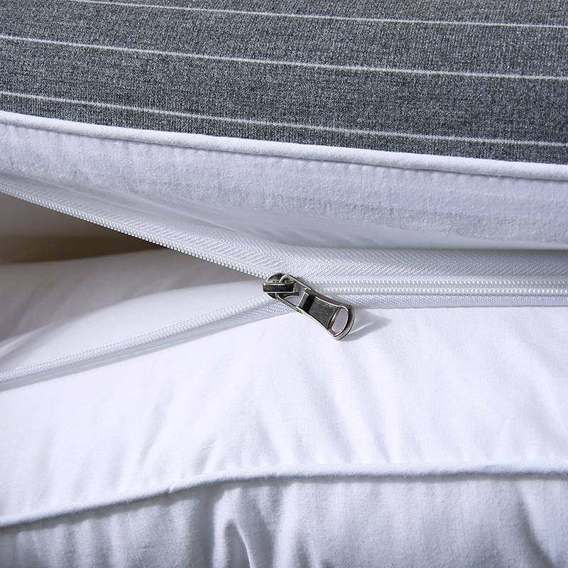 全棉记忆枕二合一羽丝绒可拆卸调节高度护颈枕芯慢回弹枕头芯