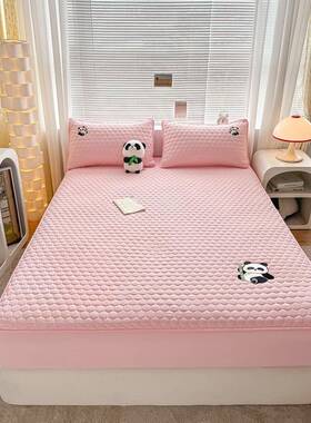 224新A原棉刺莱登卡奴0绣款夹棉大类豆床笠款防水床笠