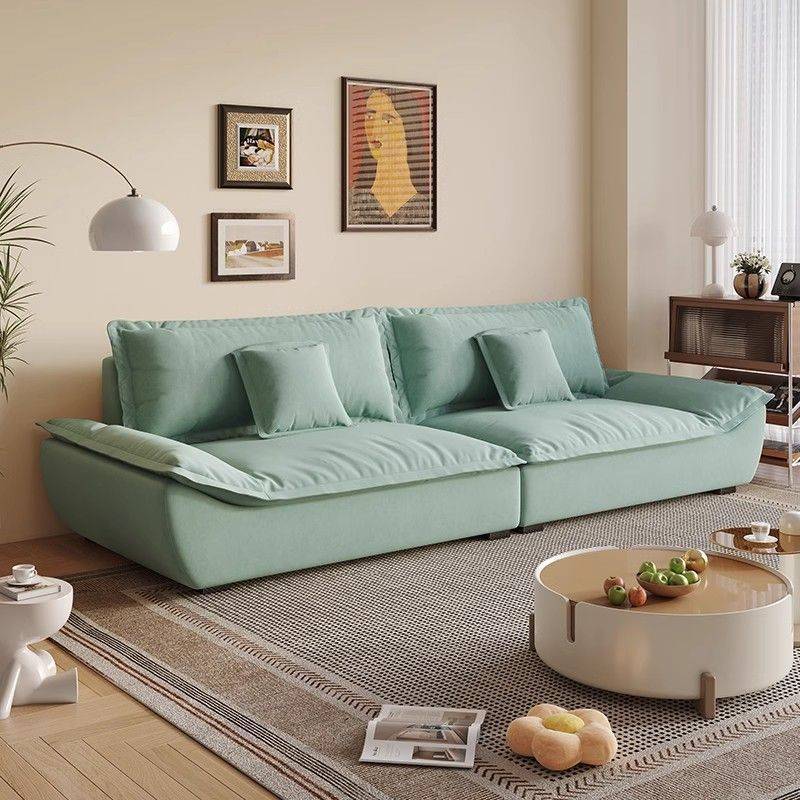 奶油风轻奢帆船沙发小户型出租屋客厅家用卧室帆船沙发直排小沙发