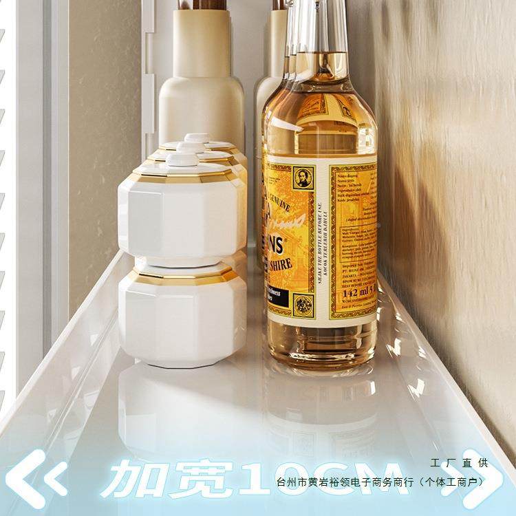 F97T8JMH厨房多功置物架调料壁挂式太空铝免孔墙上调味料能品罐收