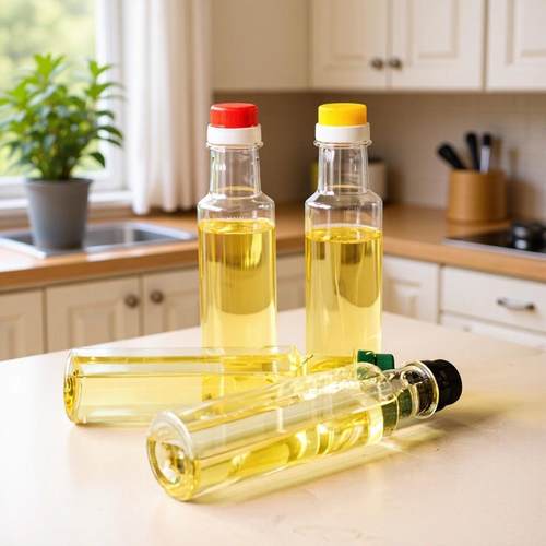 LYC工厂直销25ML油醋汁瓶圆形塑料料瓶子EPT透明塑空瓶子0带盖橄