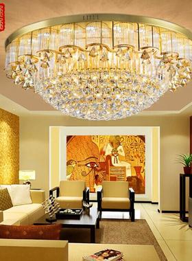 水灯客厅LED遥控卧吸顶灯现代晶约圆形室灯具简灯饰GR-MX152家居