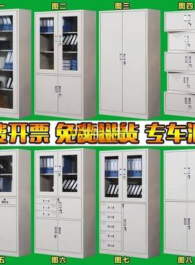 办文件柜铁皮案柜档柜资料柜带锁矮柜储物柜务财抽屉凭证EUT公更