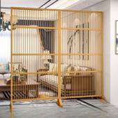 代中式 屏风隔断客厅现带供台置架简约办公户室入遮挡物格栅玄关架