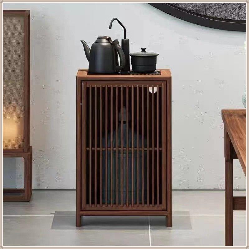 新中实用木茶几茶水柜移动家烧水小户型客厅水壶榆木一CYK体桌边