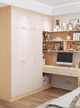 一衣柜学TNW生书桌体转角脑电桌书儿柜童卧室家用衣橱学习桌实木