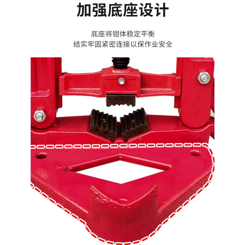 加重型管台虎钳子固定台钳压力钳台龙钳架门子平钳镀锌管道工新西