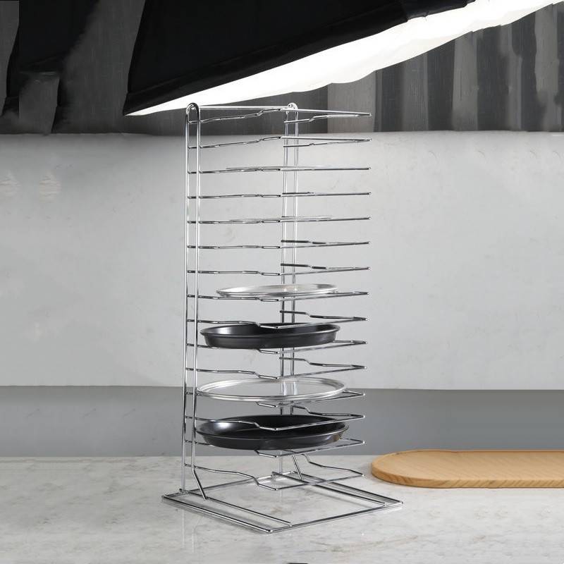 加厚不锈钢11层披萨晾架 烤盘砧板架置物架披萨盘架比萨晾架冷却